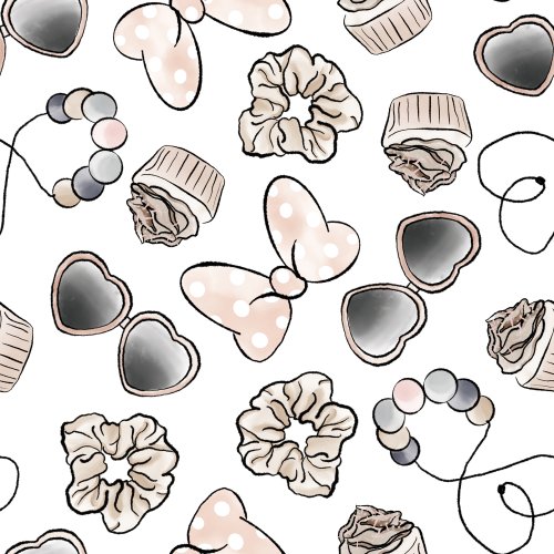 valentine's day scrunchie and cupcakes