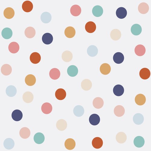 A fun dot design, perfectly matched to all the designs in collection.
