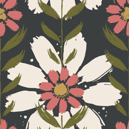 Whimsical Daisy Flower with Stem and Petals