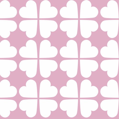 white hearts on pink background