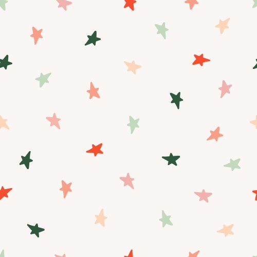 Green, mint, pink, orange/red tossed stars.  Co ordinate with designs from A Jolly Christmas 