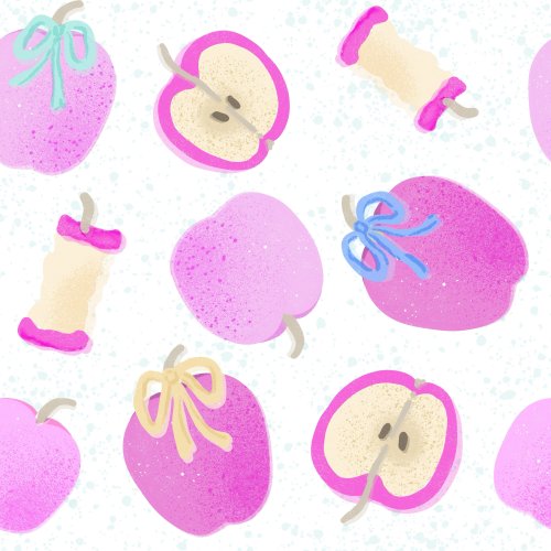 cute pink girly apples with bows