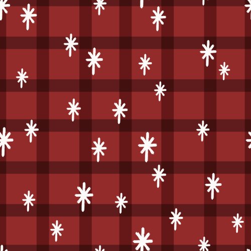 christmas plaid snowflakes