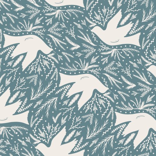 Flying Doves with Branches