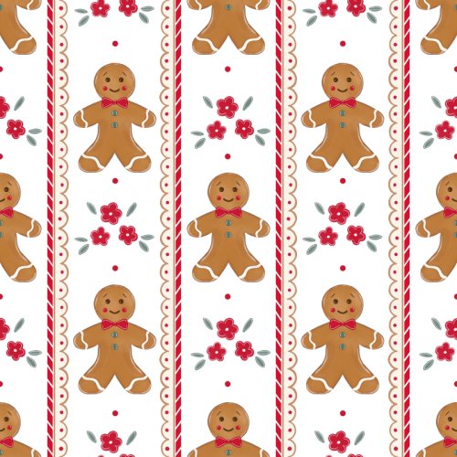 Gingerbread lace stripes with florals