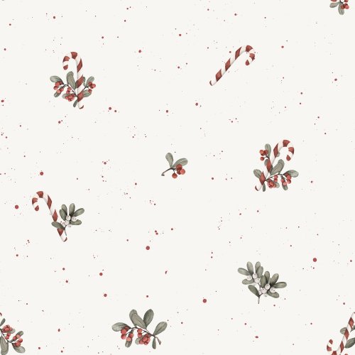 christmas candy canes and holly berries