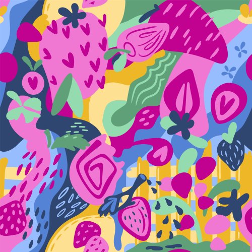 Abstract strawberries