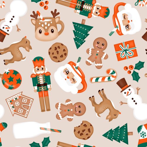 christmas milk and cookies design
