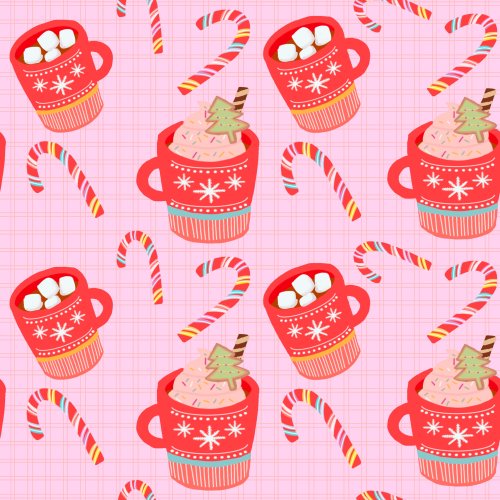 christmas hot cocoa mugs and candy canes