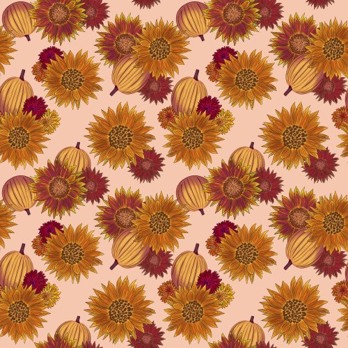 fall floral and pumpkins