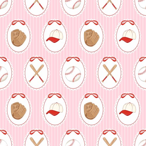 Coquette cameos with baseball elements 