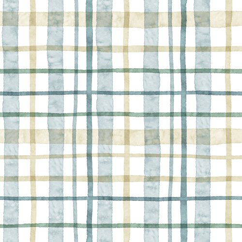 watercolor plaid on a solid background.