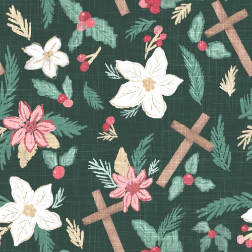 Holiday floral with crosses 