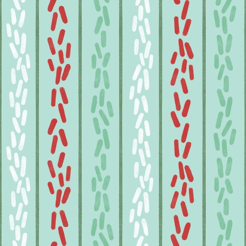 christmas stripes with baking sprinkles