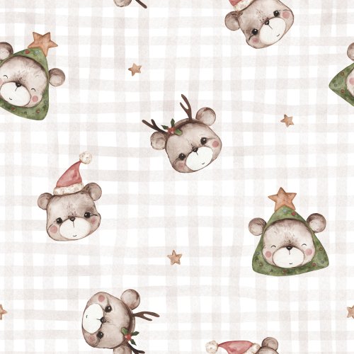 christmas teddy bear faces