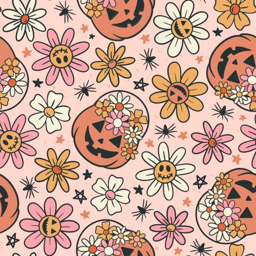 jack o lantern buckets with halloween floral