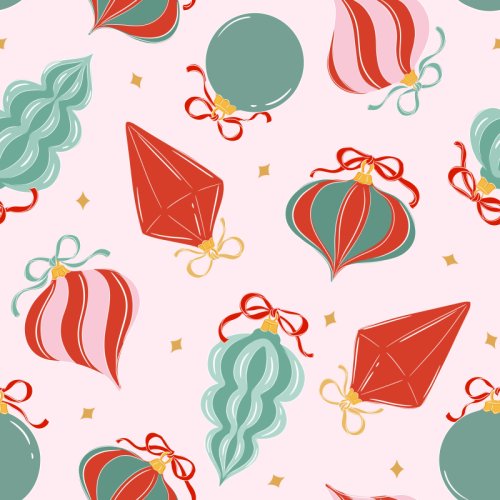 Vintage ornaments toss