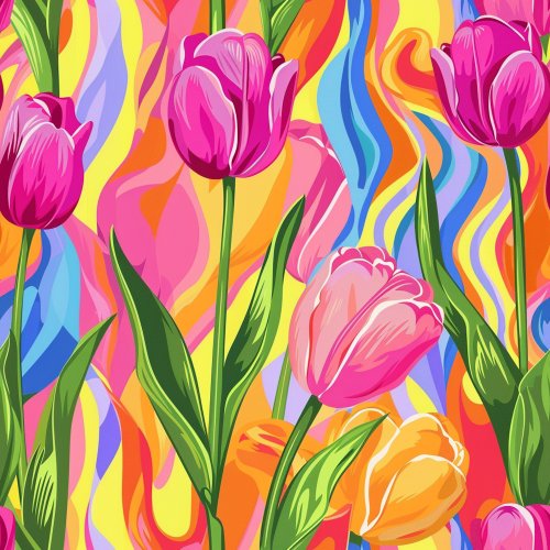 colorful tulip design