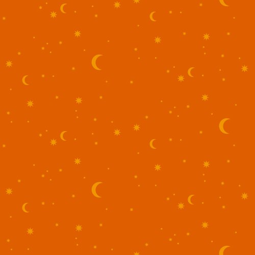 Star and moon pattern scattered over solid color background