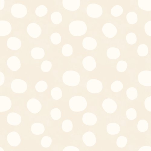 Simple pattern of irregular white snow dots scattered on a pale beige background.