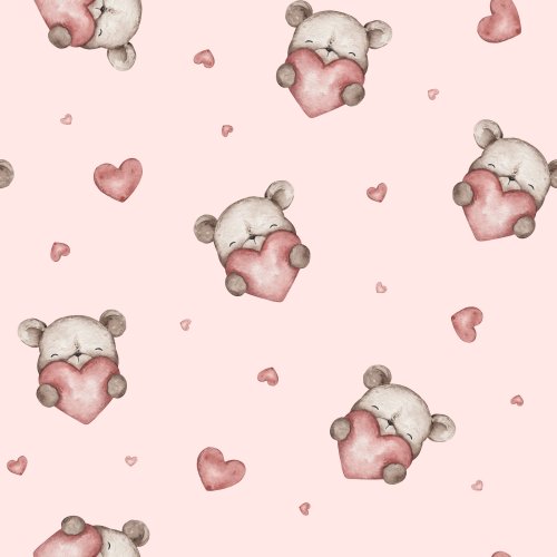 teddy bear holding heart