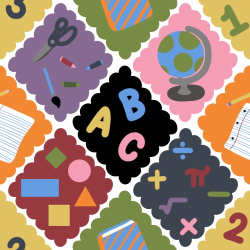 diamonds featuring school supplies