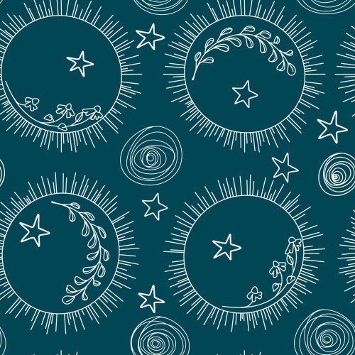 Sun traces with floral designs