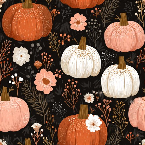 pumpkins on black background