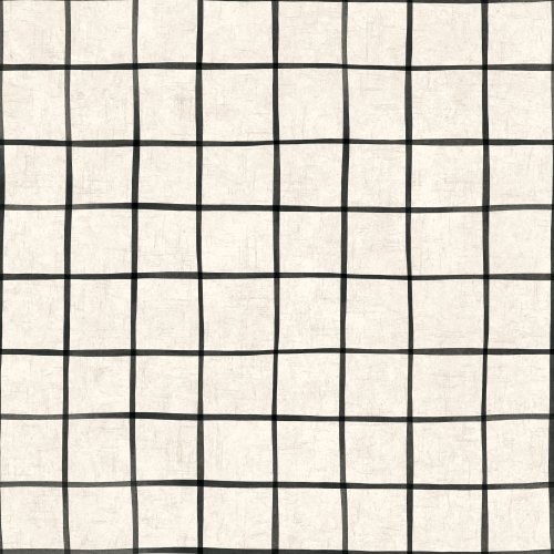 black and cream textured grid fabric design