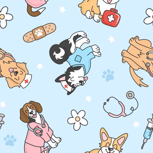 dogs in nurse outfit