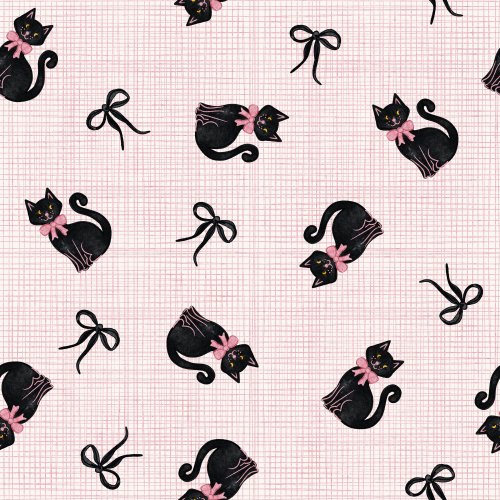 black cats and bows halloween