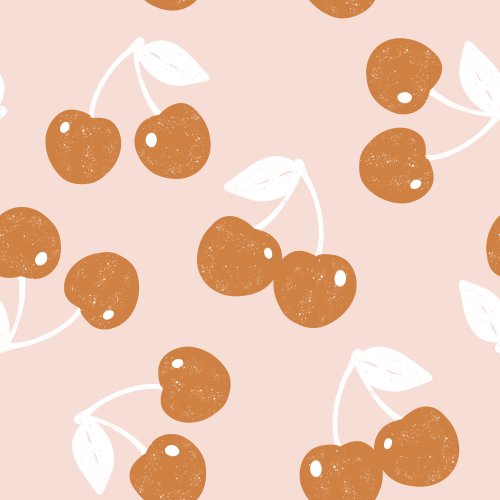 dark red cherries on tan background