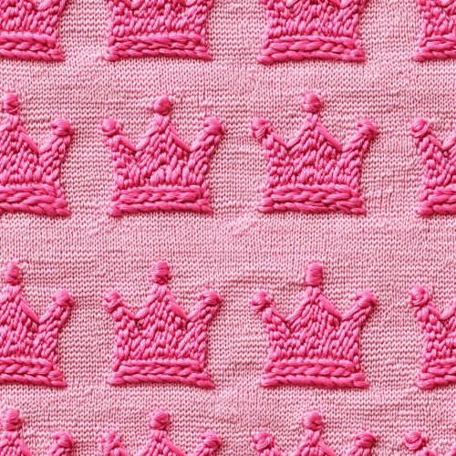 pink knitted crowns