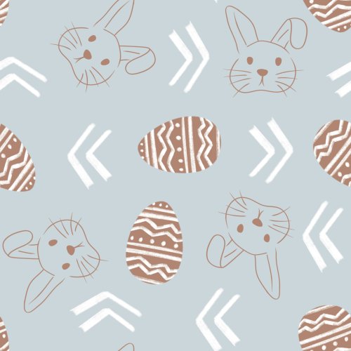 easter bunny on blue background