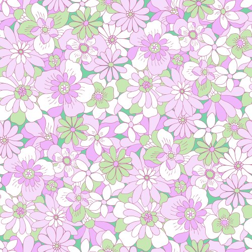 Eden Lilac & Lime Retro Floral boho vintage floral