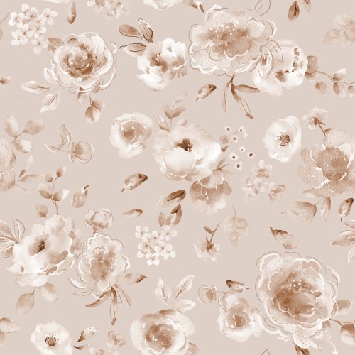 Watercolor floral. Fall, Autumn peonies and roses. Hand painted.