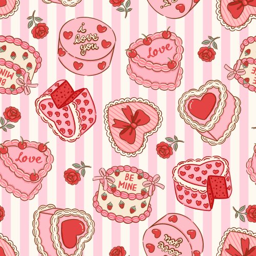 pink valentine's day cakes