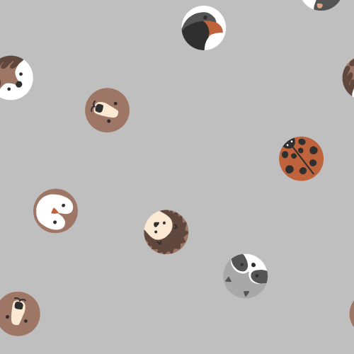 small woodland animal faces