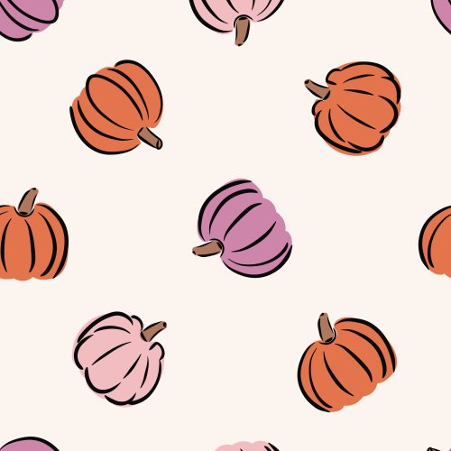 Orange, pink, purple pumpkins tossed.  Pair with prints from Halloween Spooks collection. 