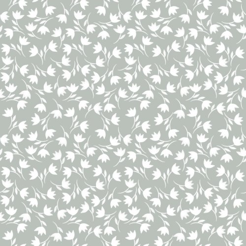 Florals scattered on a sage green background