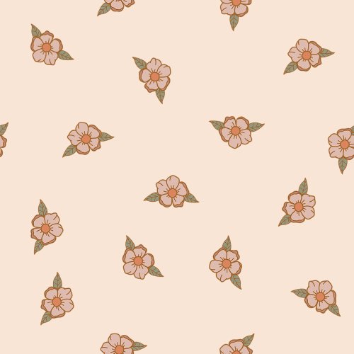 a light cream background with small ditsy christmas flowers 