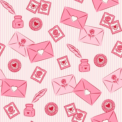 valentine's day love letters fabric