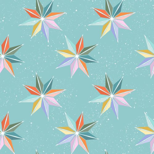 colorful christmas geometric stars