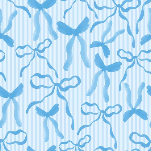 blue bows on striped background