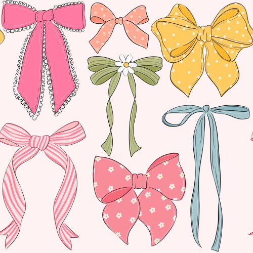 Spring bows in various styles 