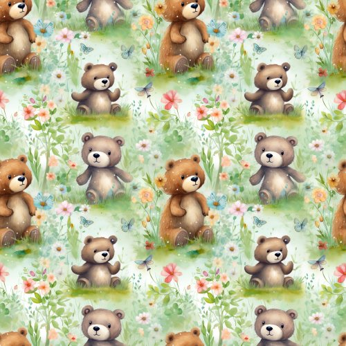 cute bear floral design