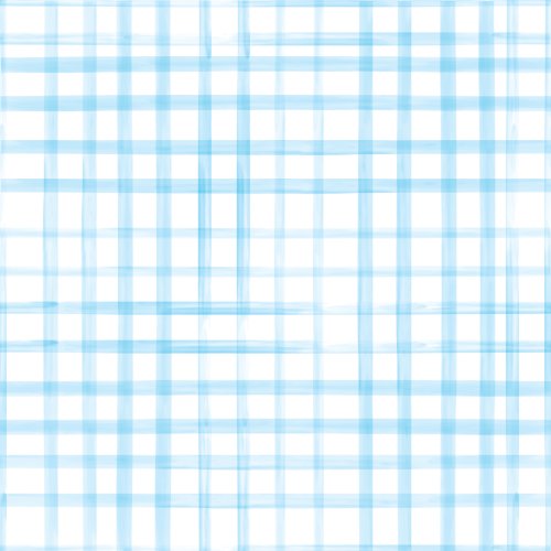 teal watercolor gingham