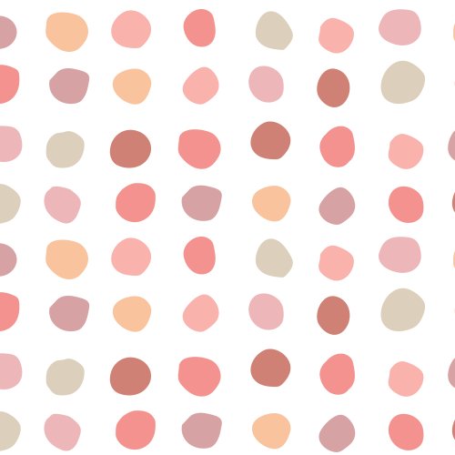 pink dots on white background