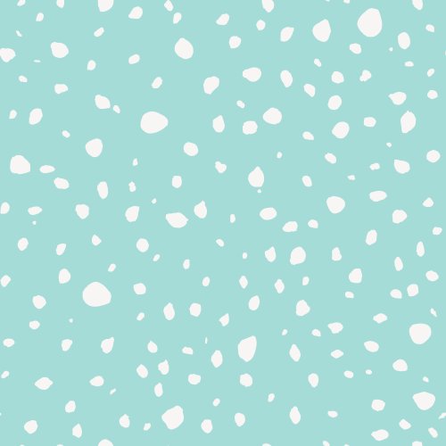 Falling snow in all different shapes and sizes. Spots, dots in two colors, perfect match to other designs in Yutori collection.