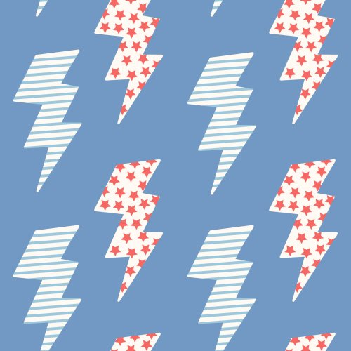 patriotic lightning bolt design
